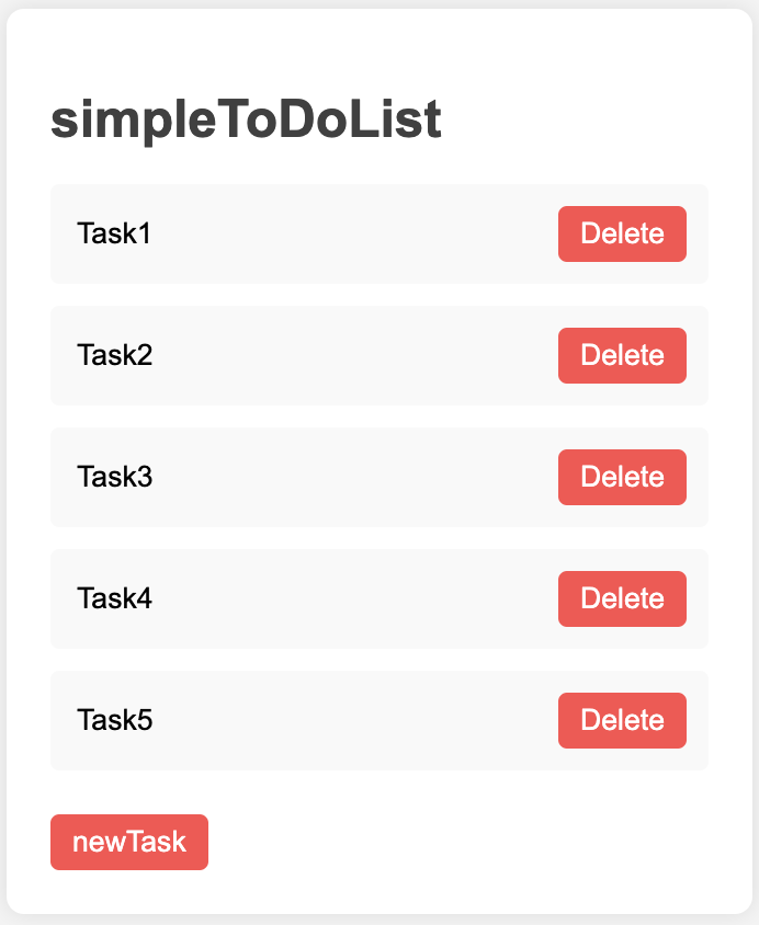 User interface of to do list program